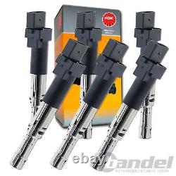 6x NGK Bobine pour Audi A3 8P Q7 Tt VW Passat 3C T5 Golf IV V Touareg Phaeton