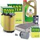 Mann-filter Kit Révision + 5l Edge Fst 5w-30 Ll Pour Audi A3 8p 1.4 Tfsi 08-10