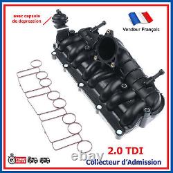 Tubulure Admission prévu VW GOLF V 1K JETTA 3 PASSAT B7 2.0 TDI 3G129711AP